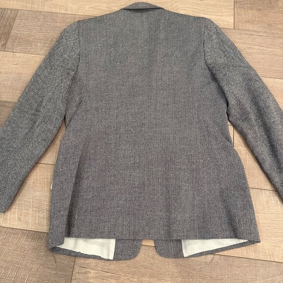 TALBOTS WOMENS 2 PIECE GRAY TWEED SUIT SKIRT AND BLAZER JACKET 8P - Picture 13 of 13